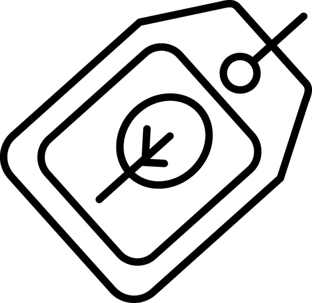 Eco Tag Line Icon vector