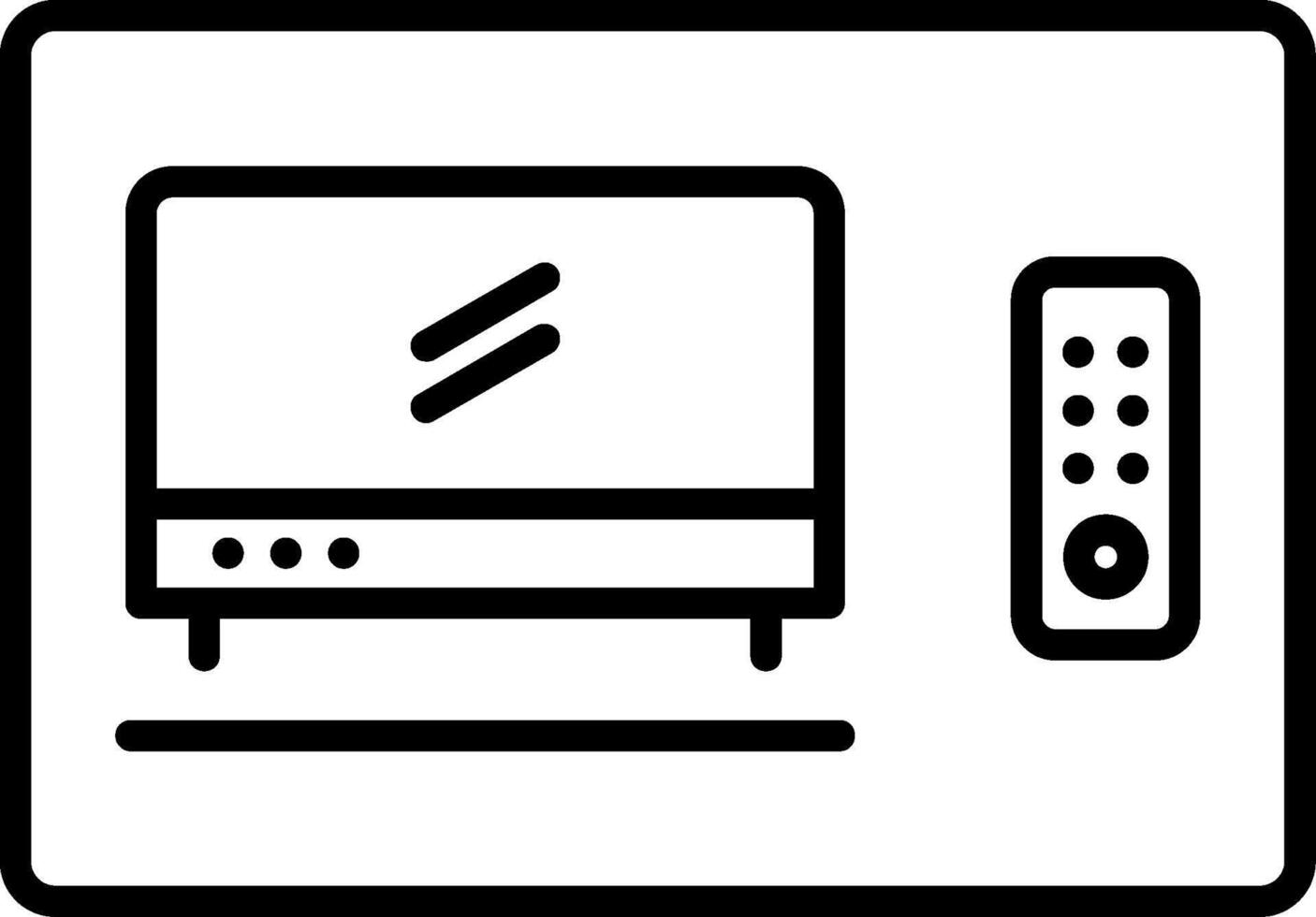Tv Box Line Icon vector