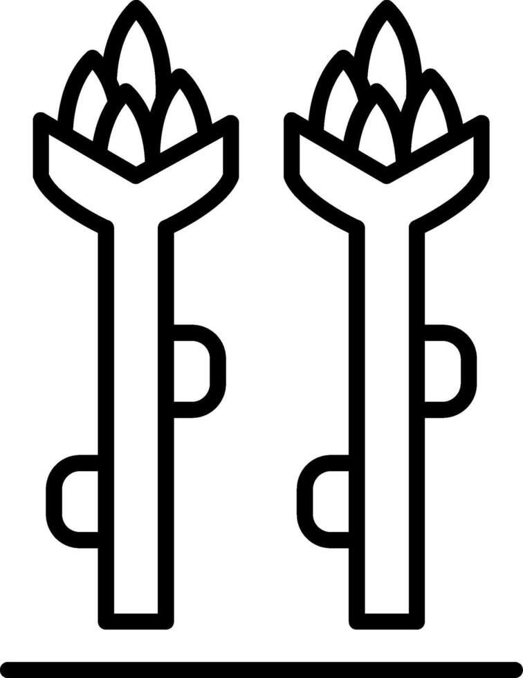 Asparagus Line Icon vector