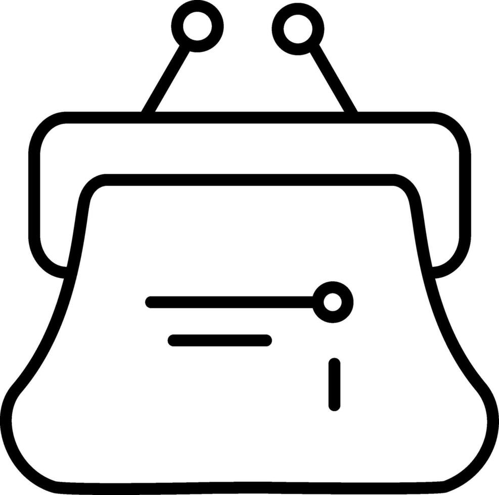 Coin Purse Line Icon vector