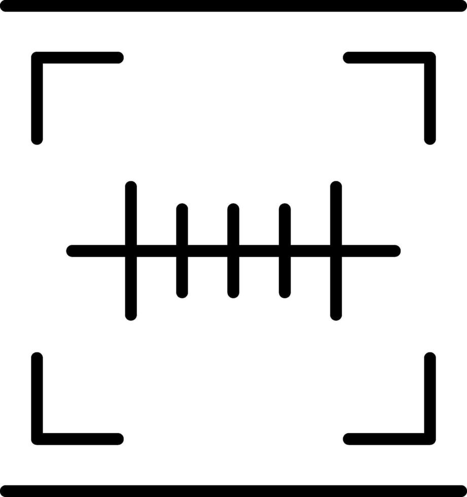 Barcode Scan Line Icon vector