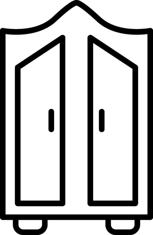 Wardrobe Line Icon vector