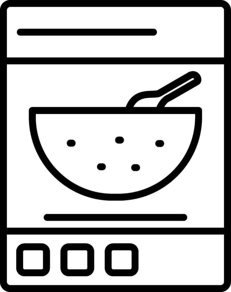 Cereals Line Icon vector