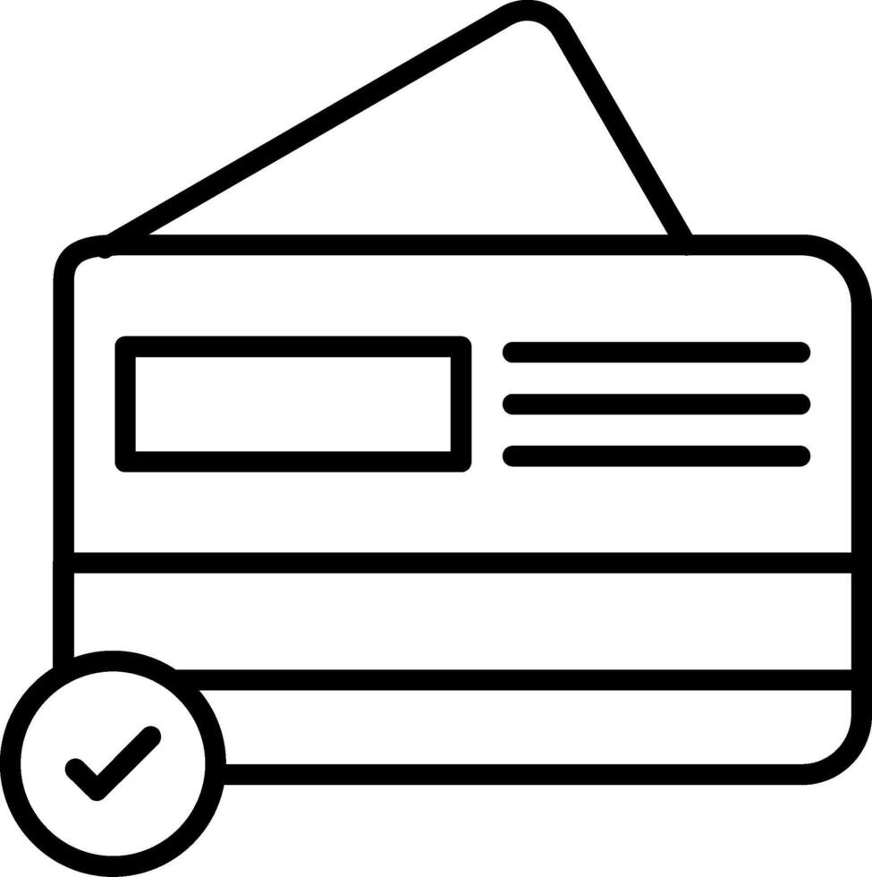 Card Payment Line Icon vector