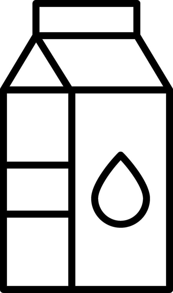 Milk Carton Line Icon vector