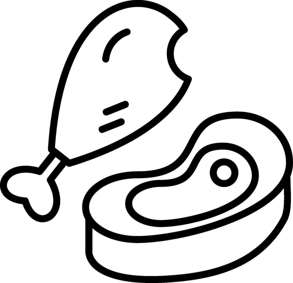 Butcher Line Icon vector