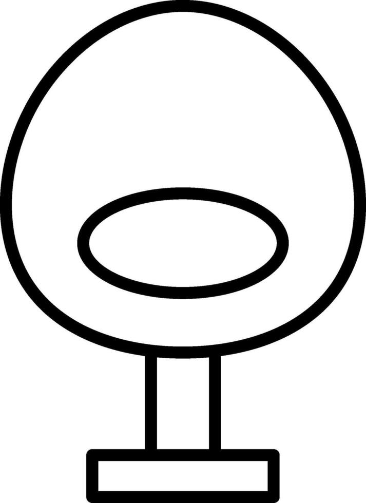 Stool Line Icon vector