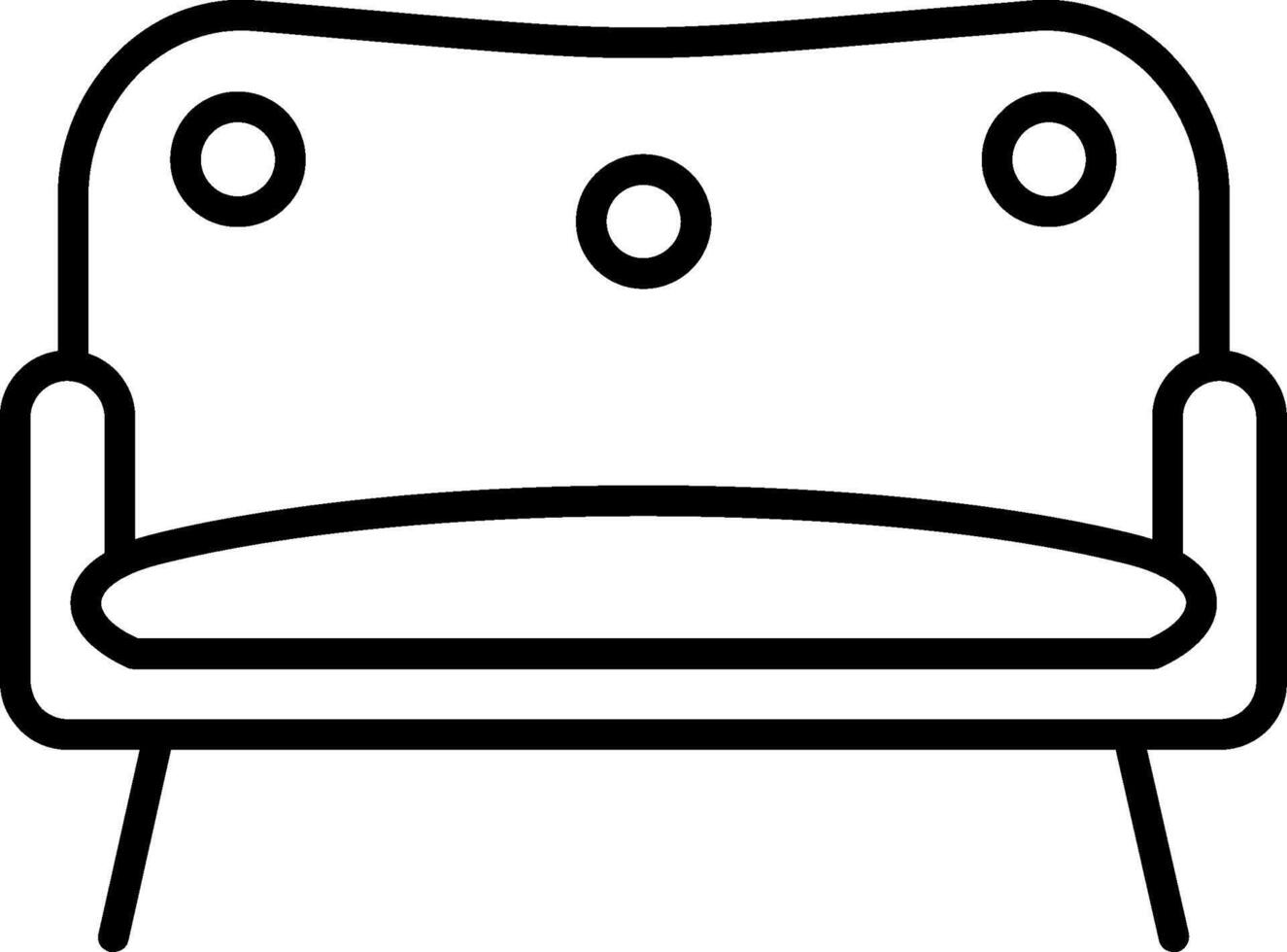 Sofa Line Icon vector