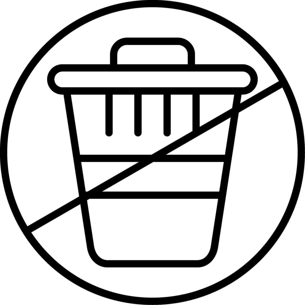 Zero Waste Line Icon vector