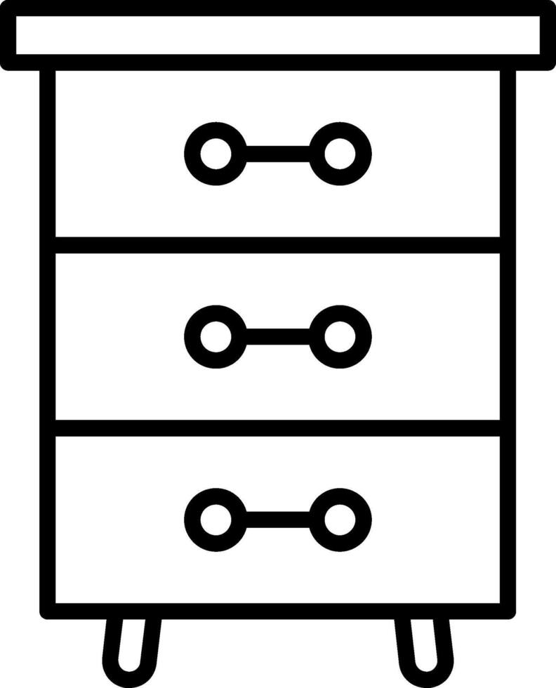 Drawers Line Icon vector