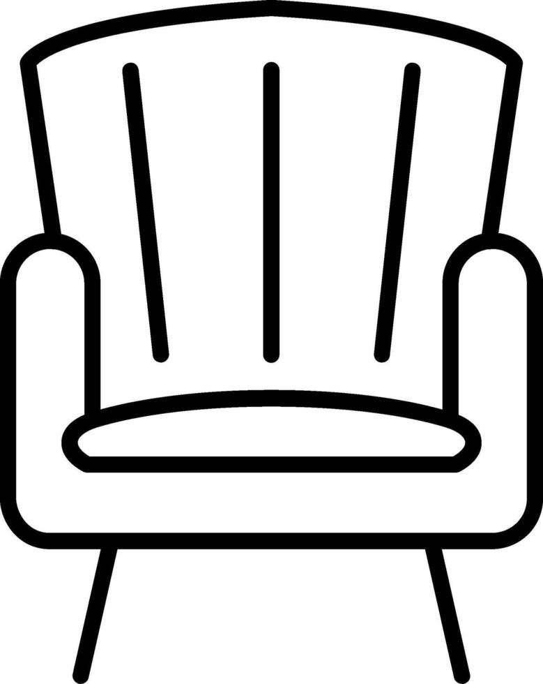 Armchair Line Icon vector