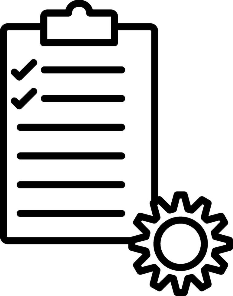Project Management Line Icon vector