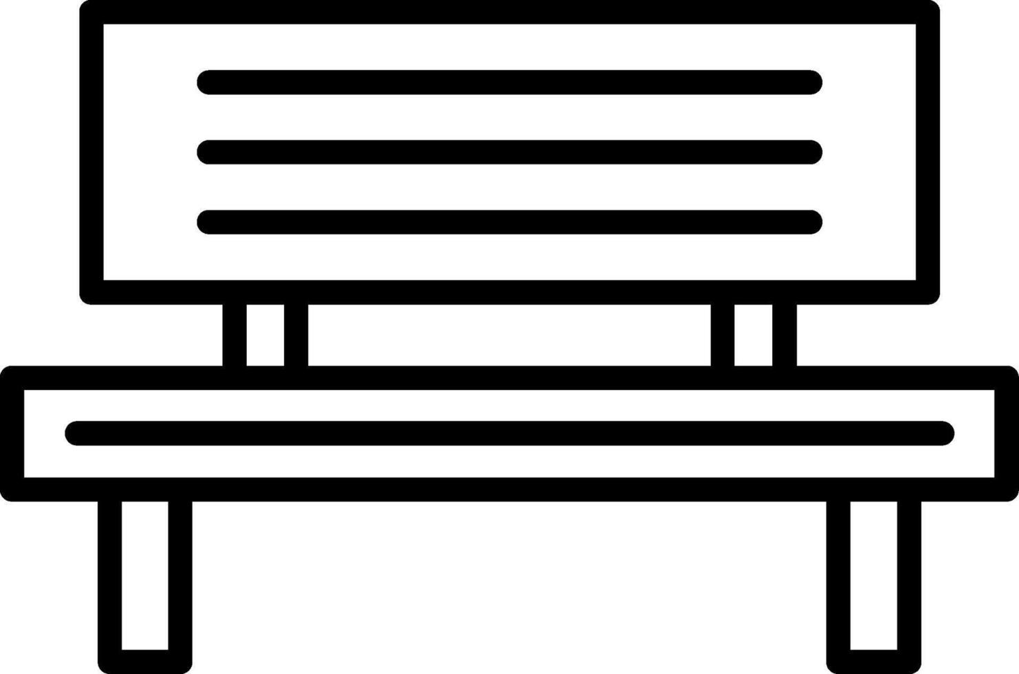 Bench Line Icon vector