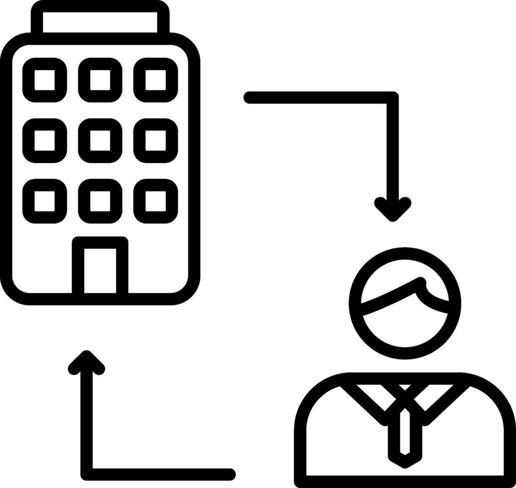 B2c Line Icon vector