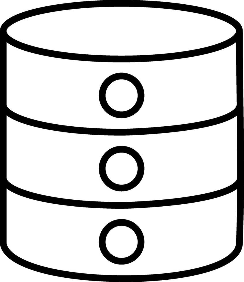 Database Line Icon vector