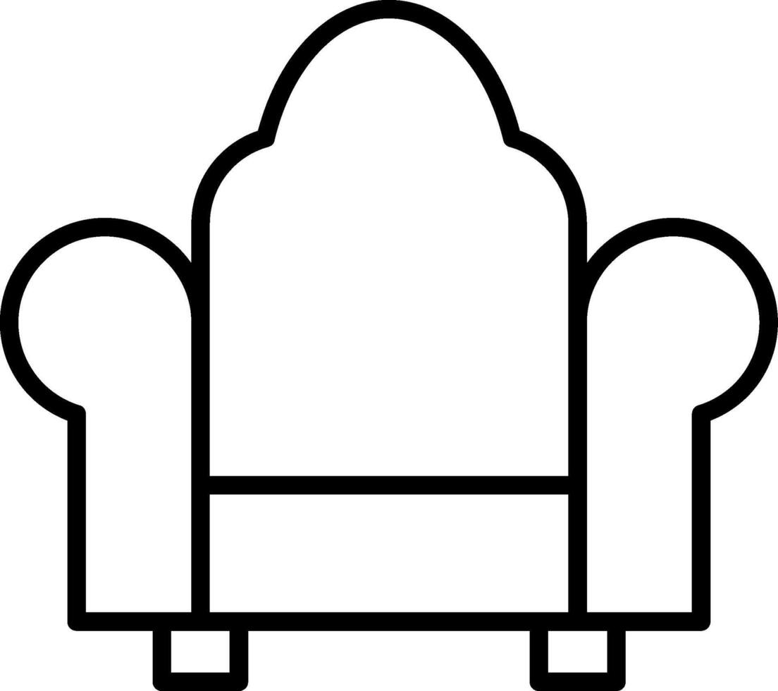 Armchair Line Icon vector