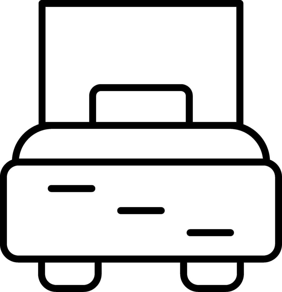 Single Bed Line Icon vector