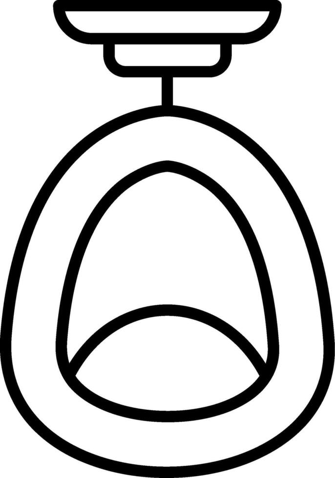 Egg Chair Line Icon vector