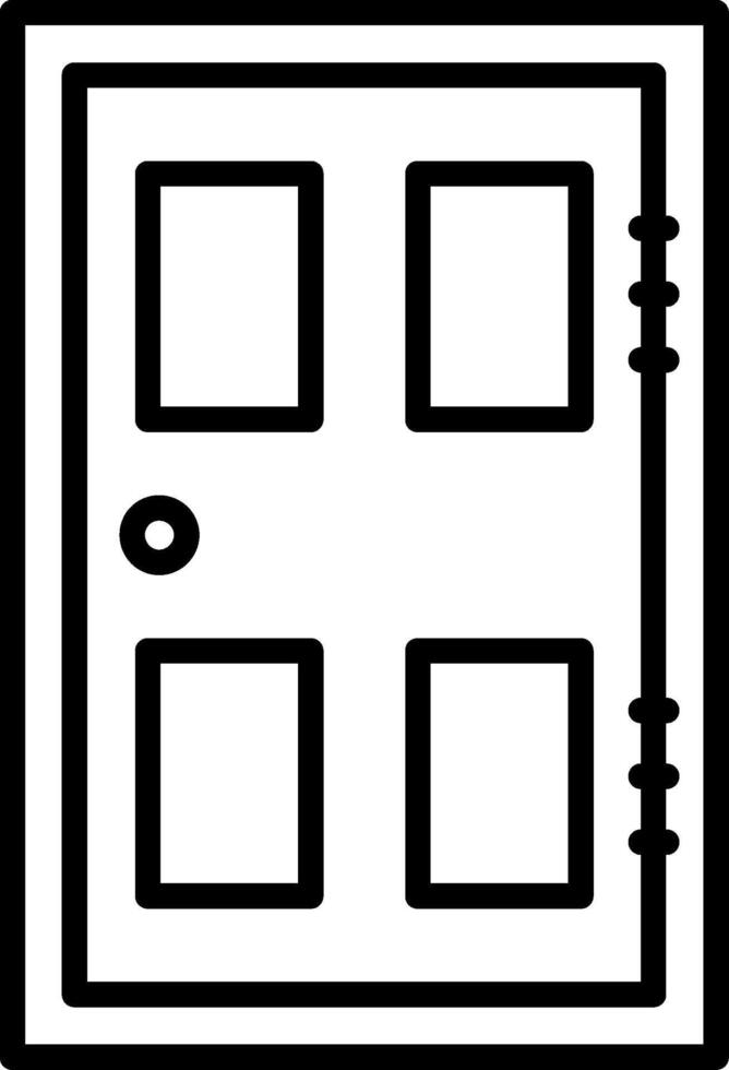 Door Line Icon vector