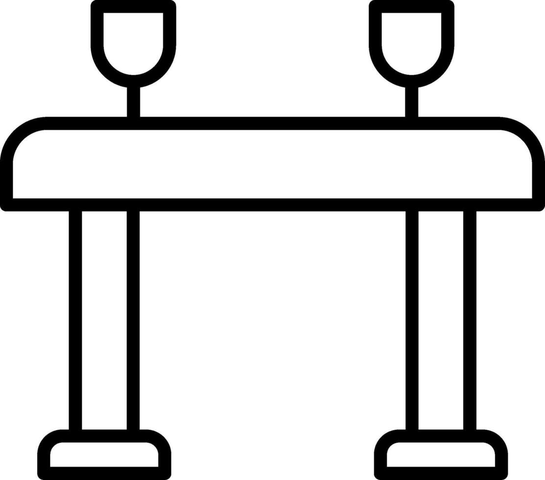 Table Line Icon vector