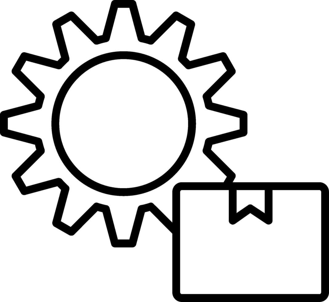 Supply Chain Management Line Icon vector