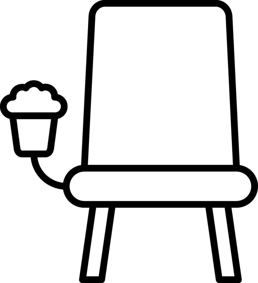 Cinema Seat Line Icon vector