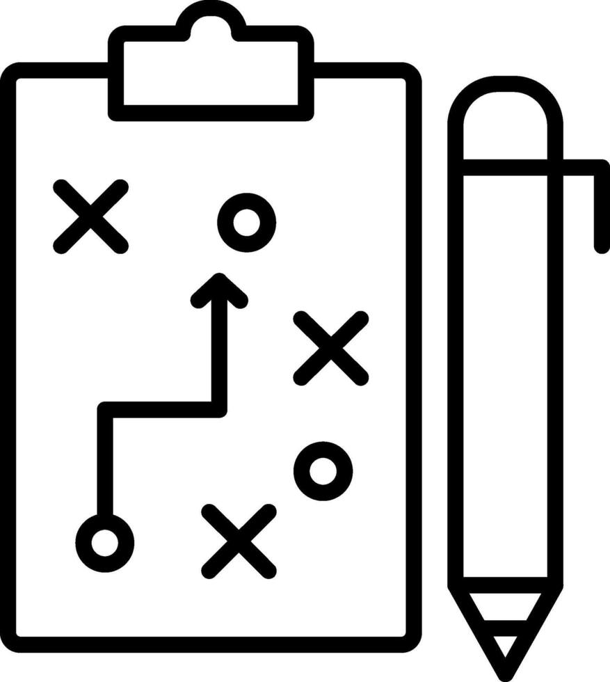 Planning Line Icon vector