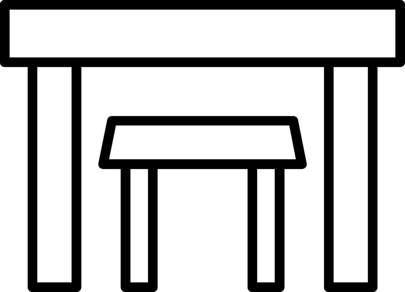 Tables Line Icon vector