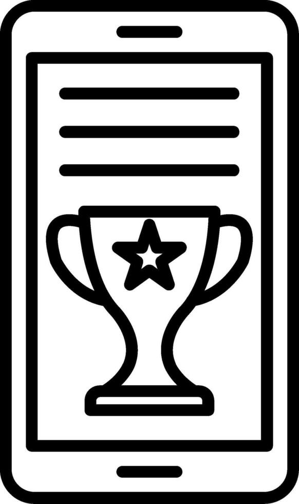 Online Award Line Icon vector