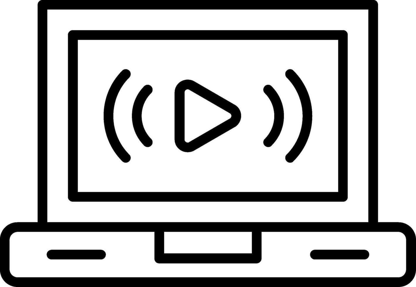Live Stream Line Icon vector
