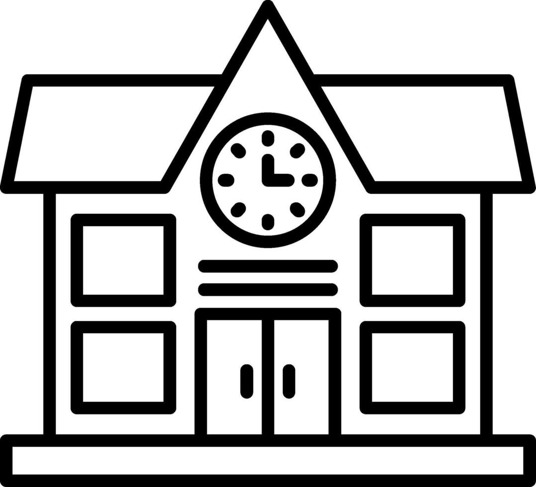 School Line Icon vector