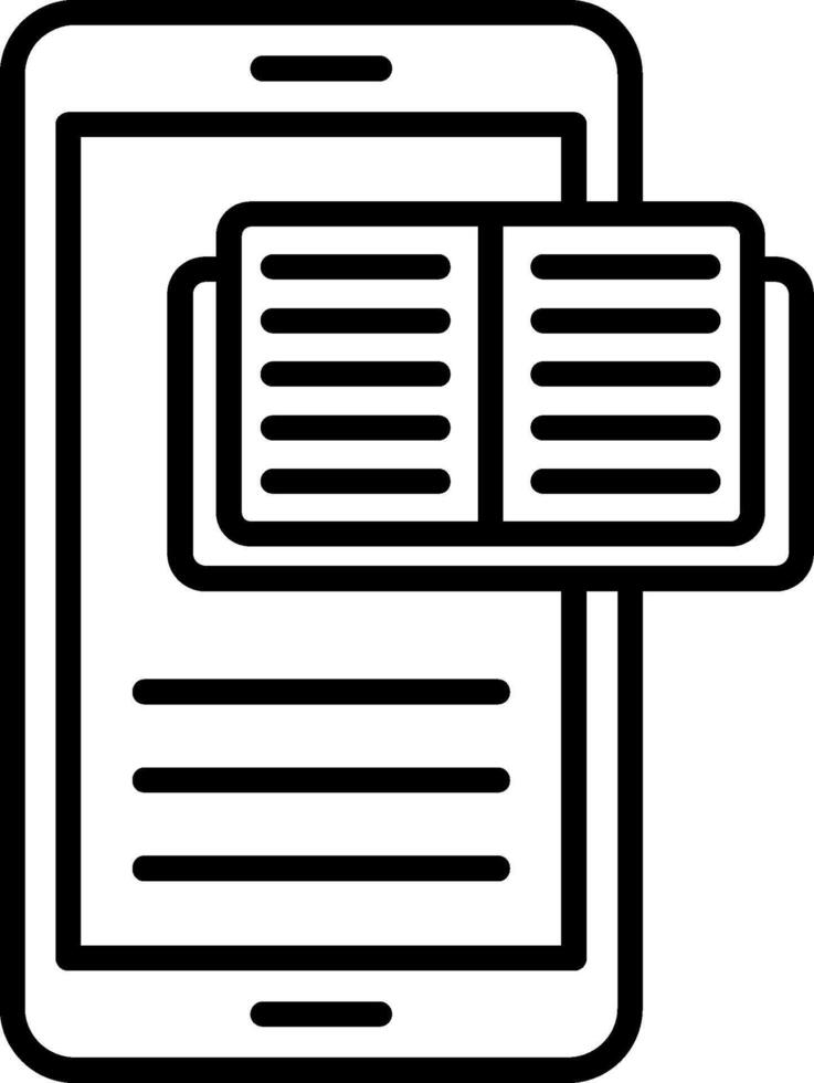 Ebook Line Icon vector