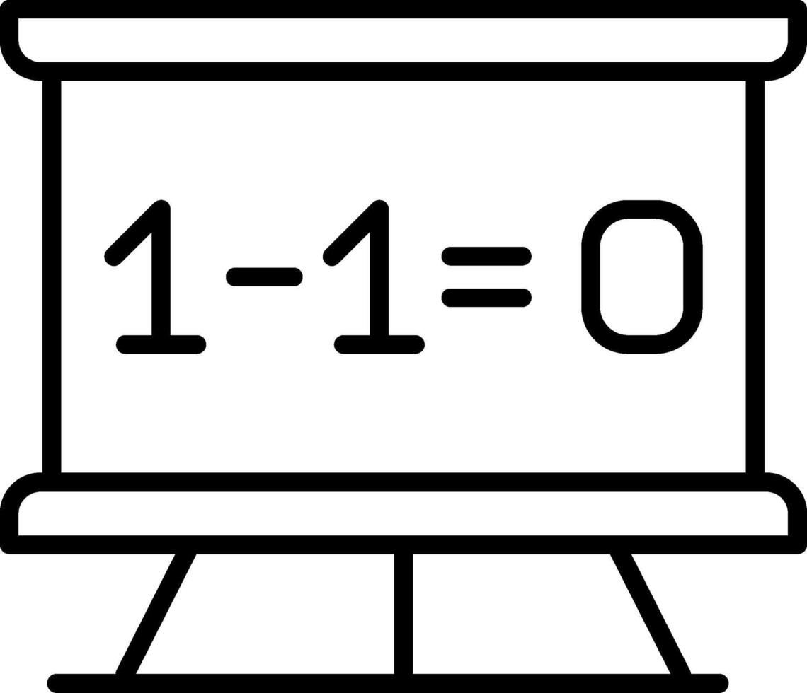 icono de línea matemática vector