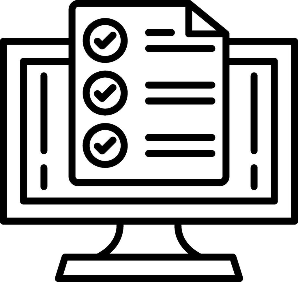 Monitor Line Icon vector