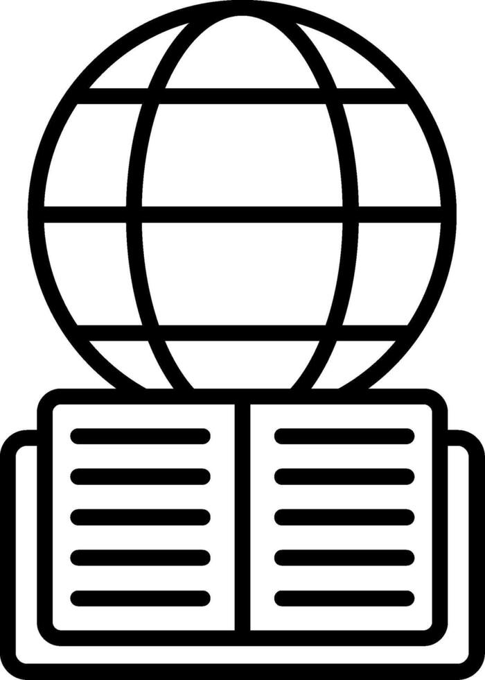 Ebook Line Icon vector