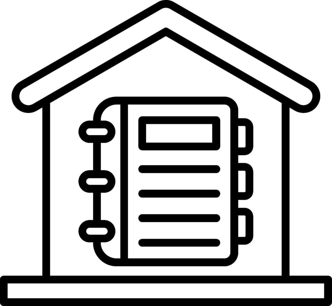 Homeschooling Line Icon vector