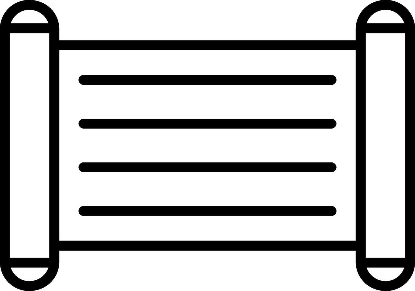 Old Scroll Line Icon vector