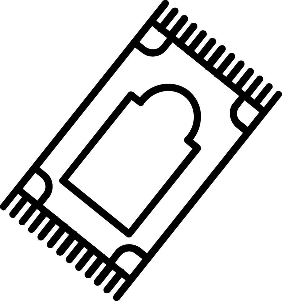 Prayer Mat Line Icon vector