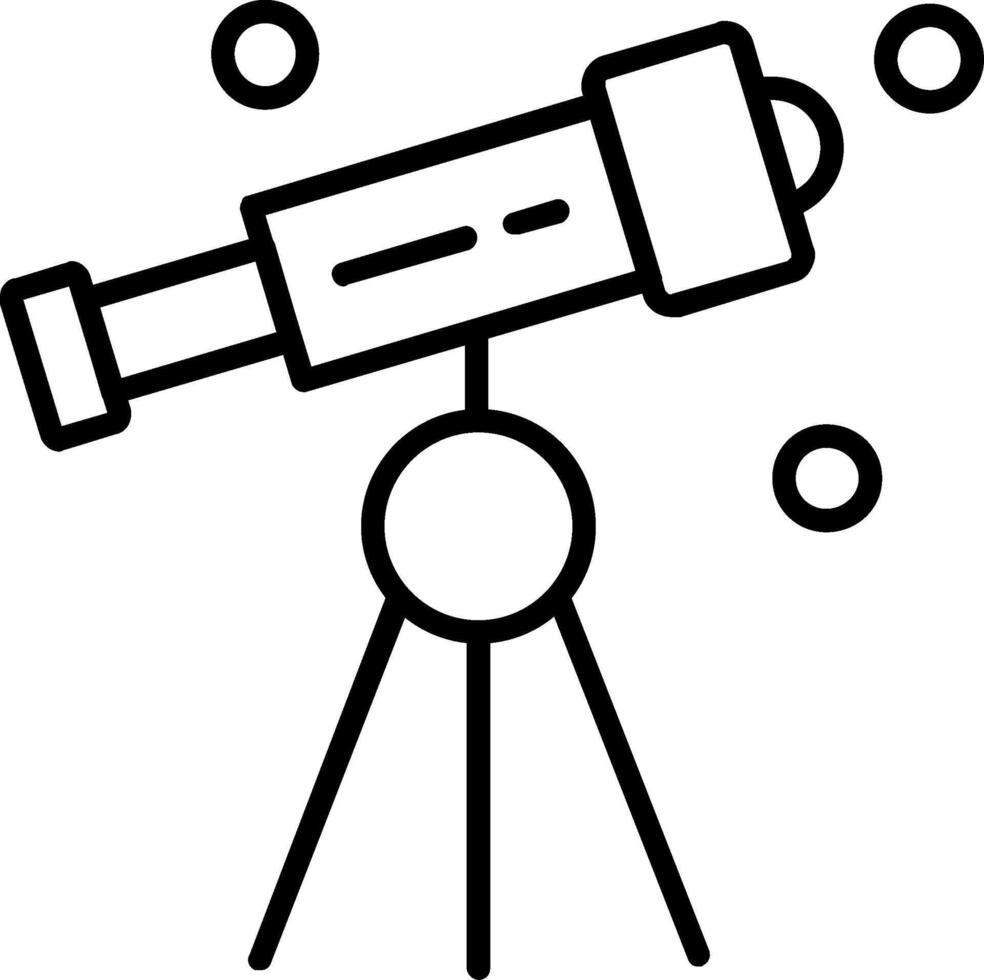 Telescope Line Icon vector