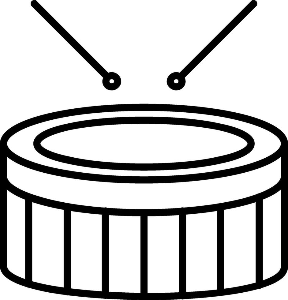 Snare Drum Line Icon vector