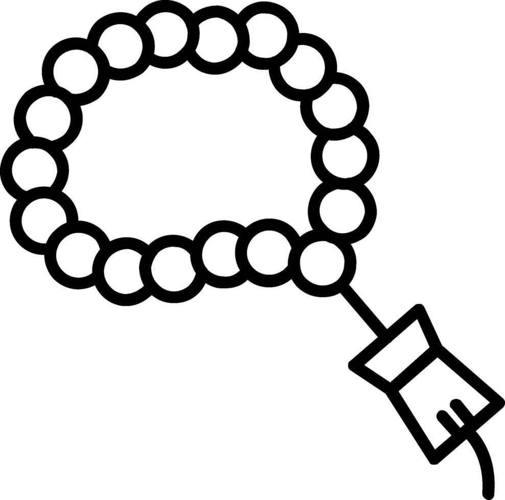 Tasbih Line Icon vector