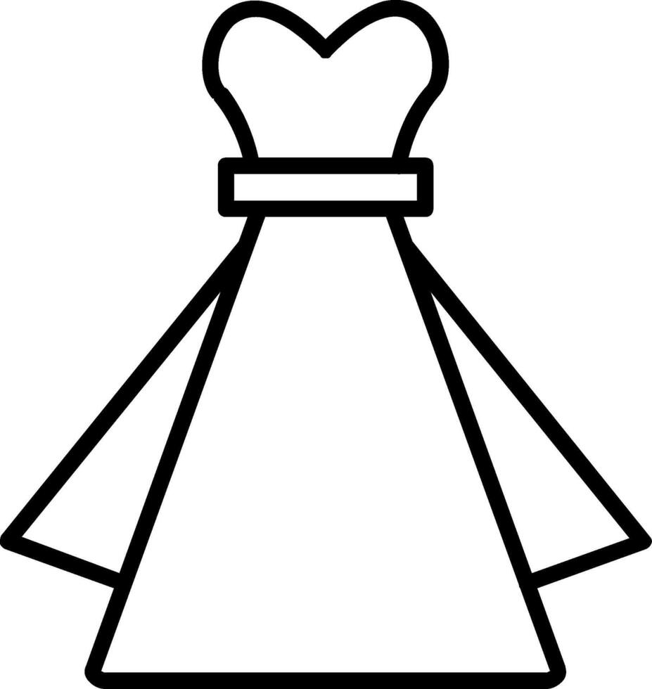 Dress Line Icon vector