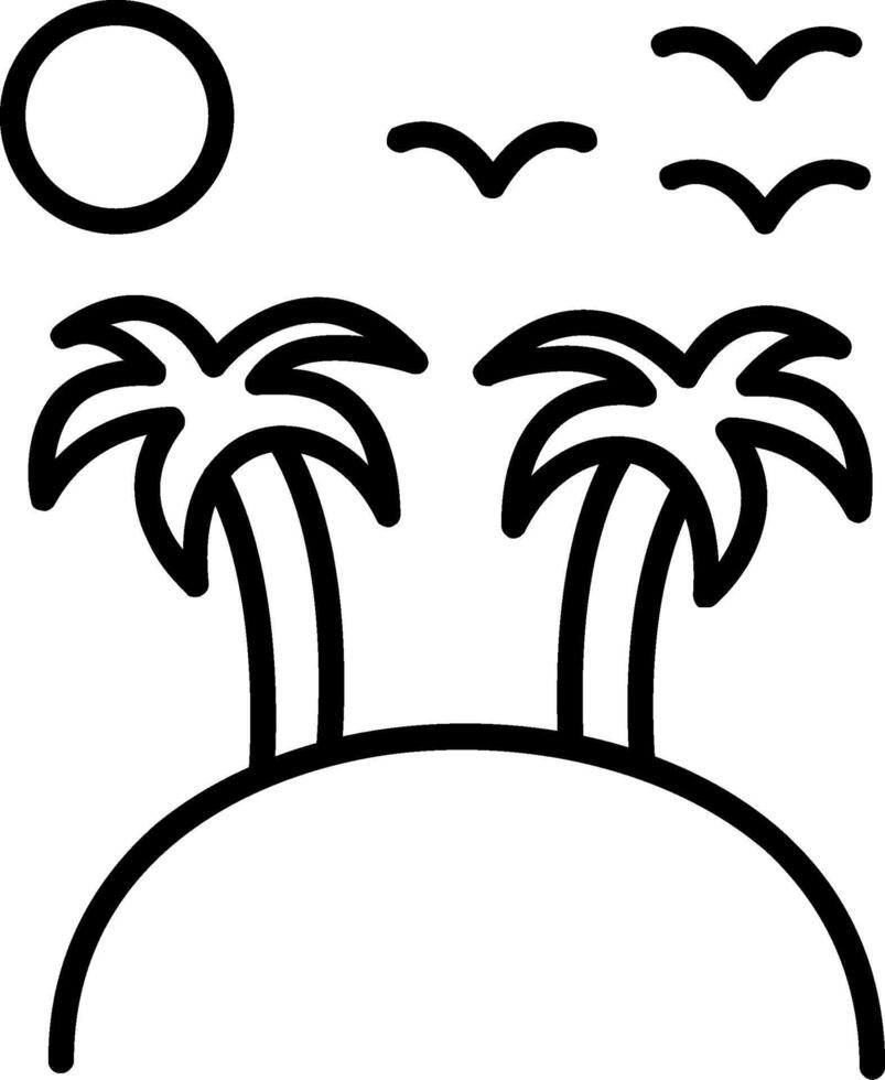 Island Line Icon vector
