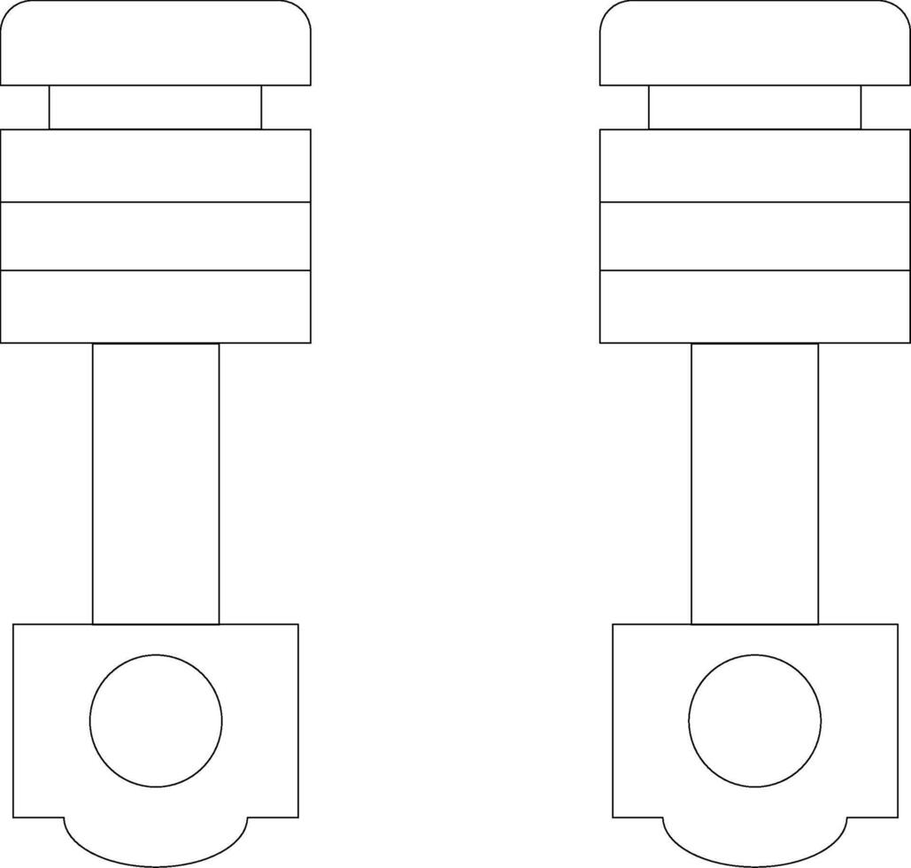 Pistons Line Icon vector