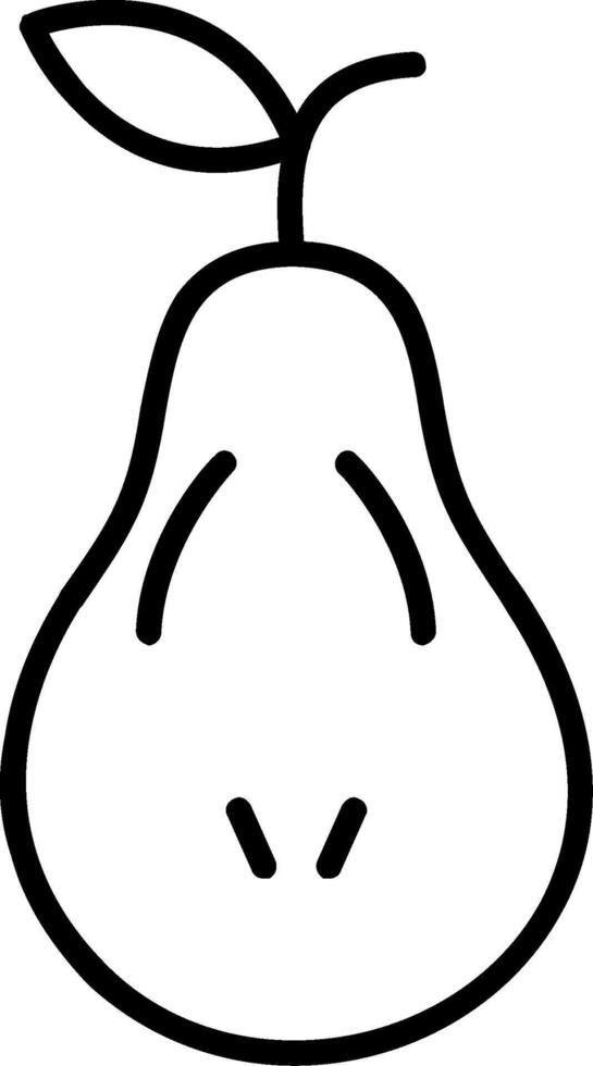 Pear Line Icon vector