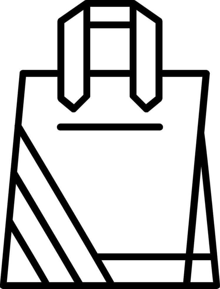 Tote Bag Line Icon vector