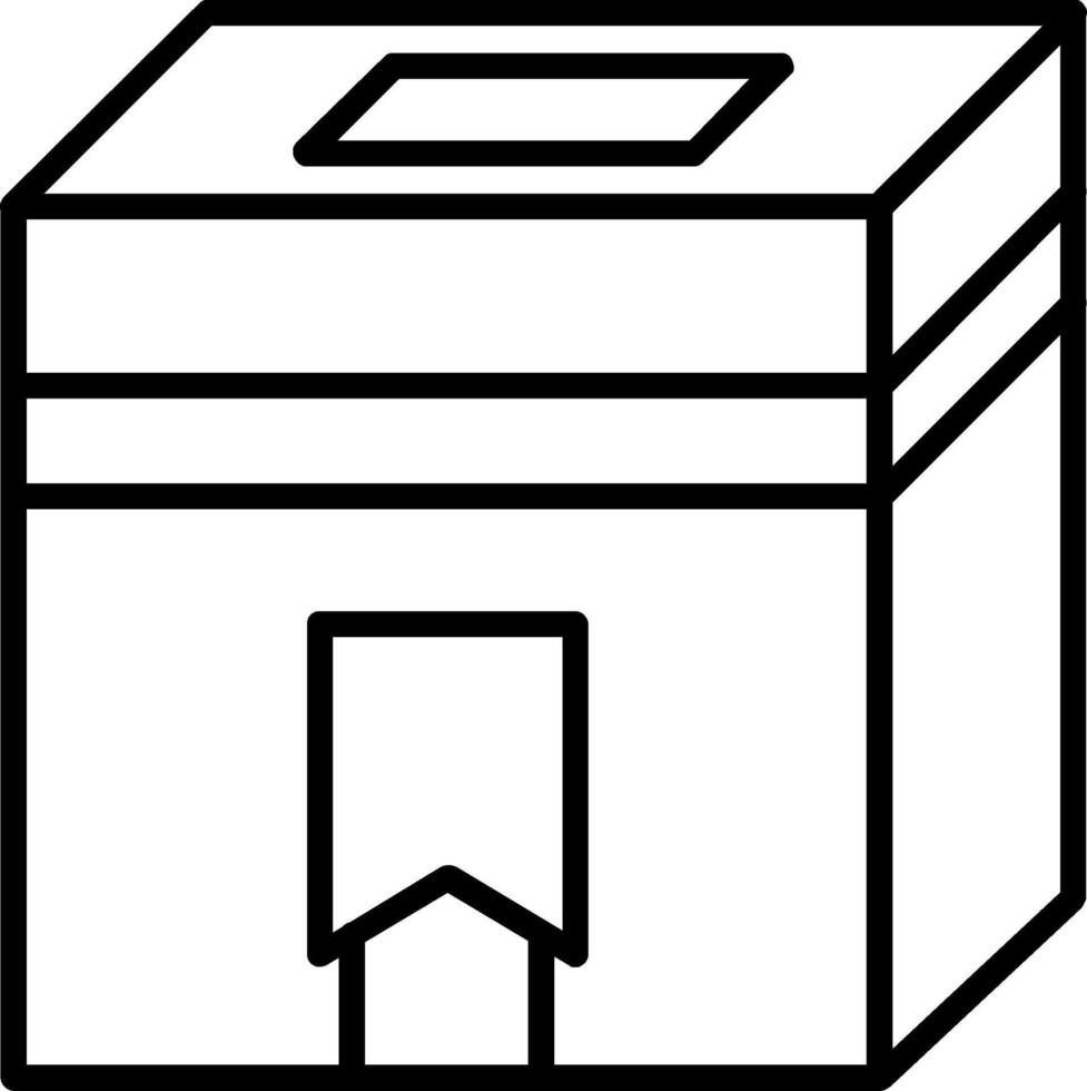 Kaaba Line Icon vector