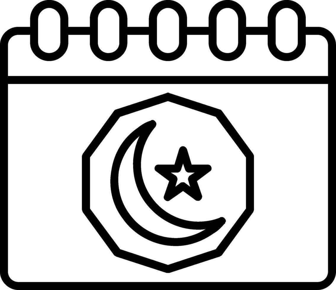 Ramadan Day Line Icon vector