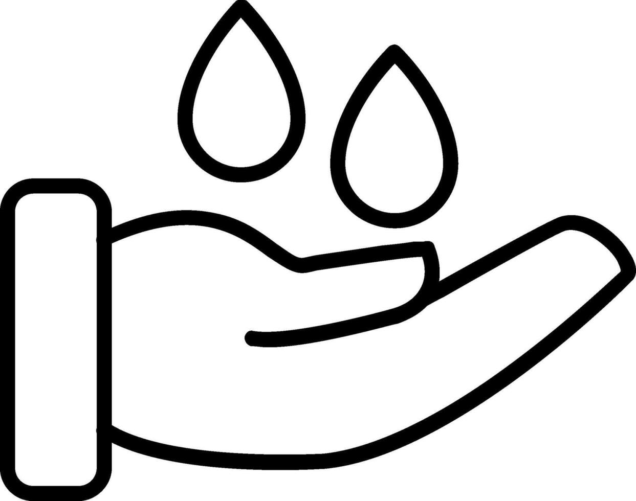 Save Water Line Icon vector