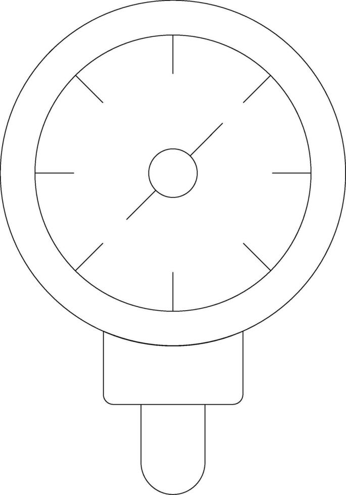Pressure Gauge Line Icon vector